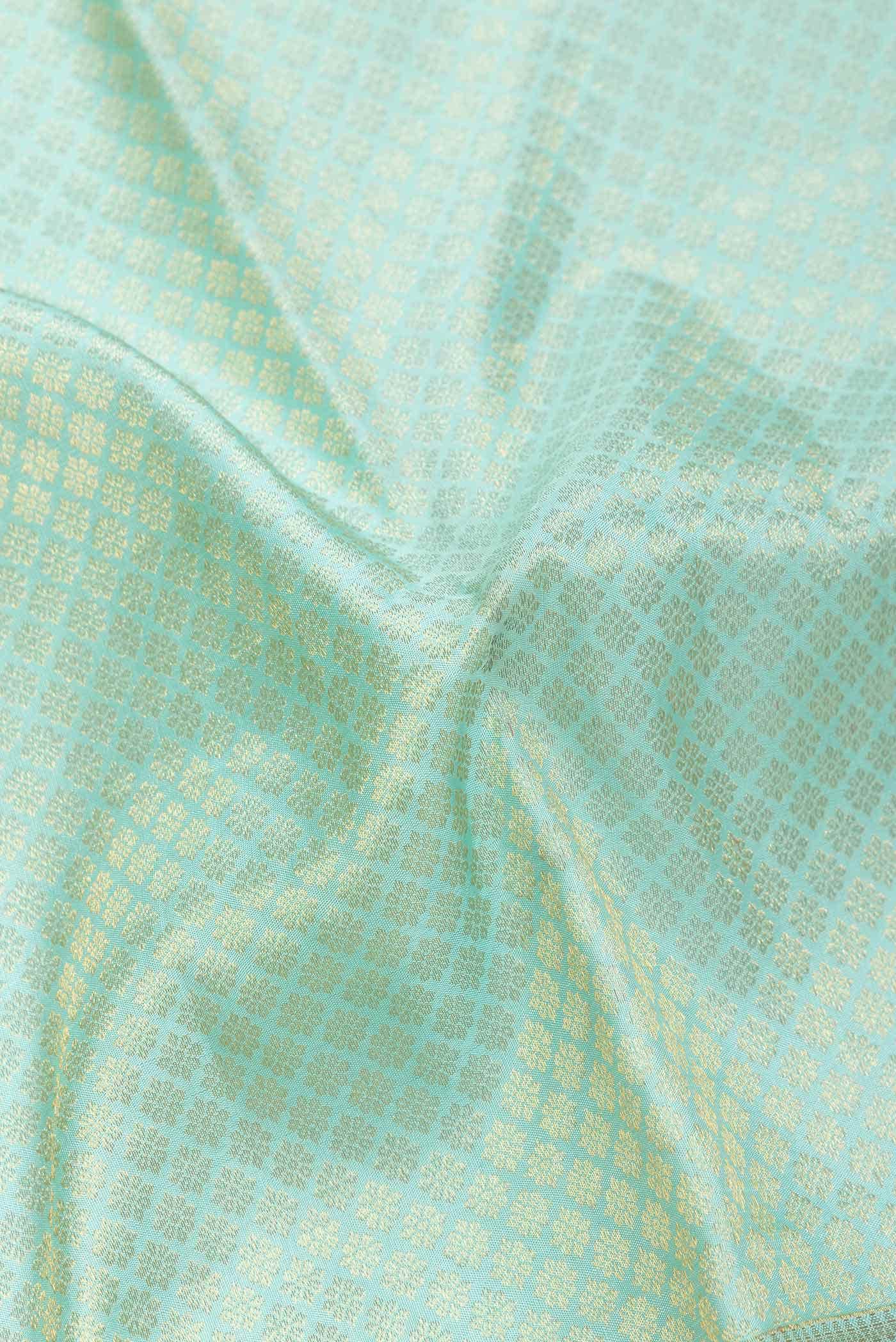 Light Green Dual Tone Kanchipuram Silk Saree