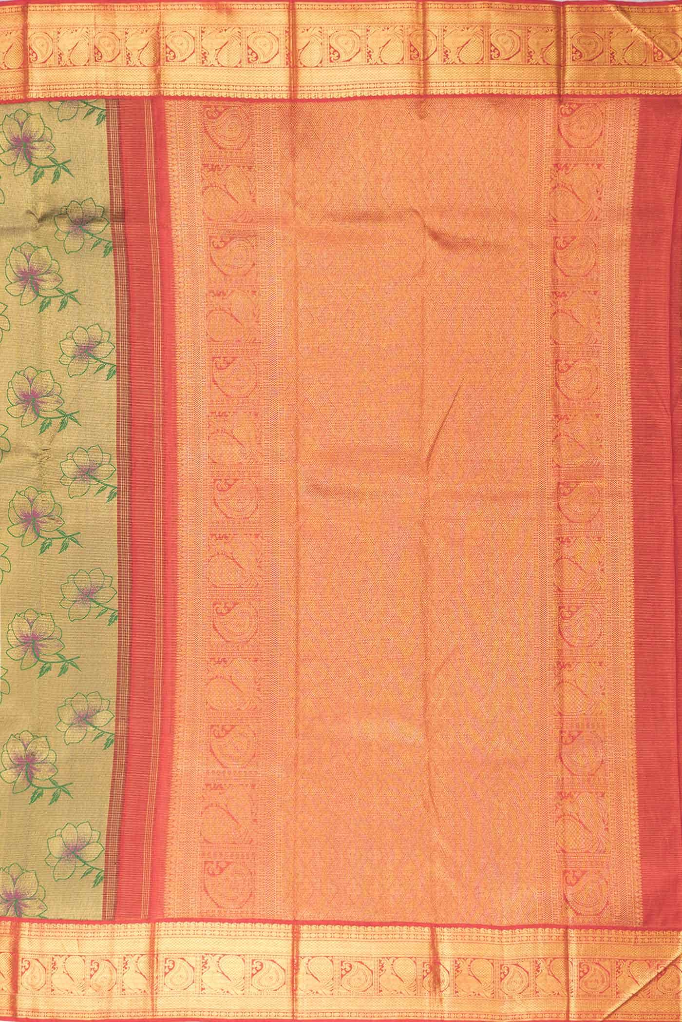 Green Dual Tone Kanchipuram Silk Saree