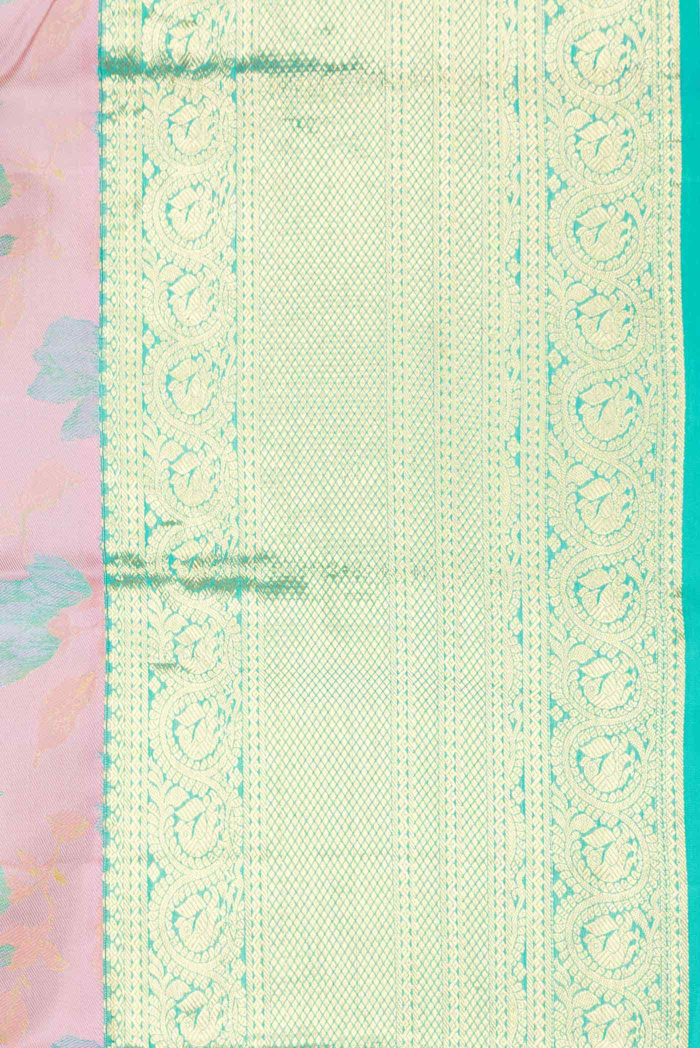 Pink Dual Tone Kanchipuram Silk Saree