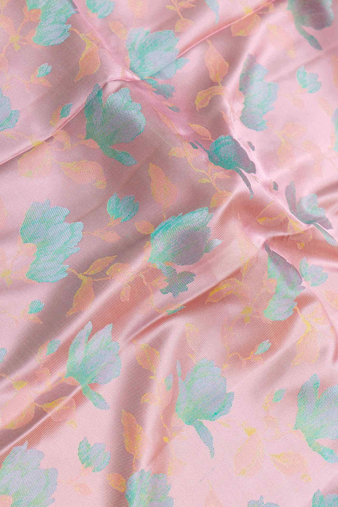 Pink Dual Tone Kanchipuram Silk Saree