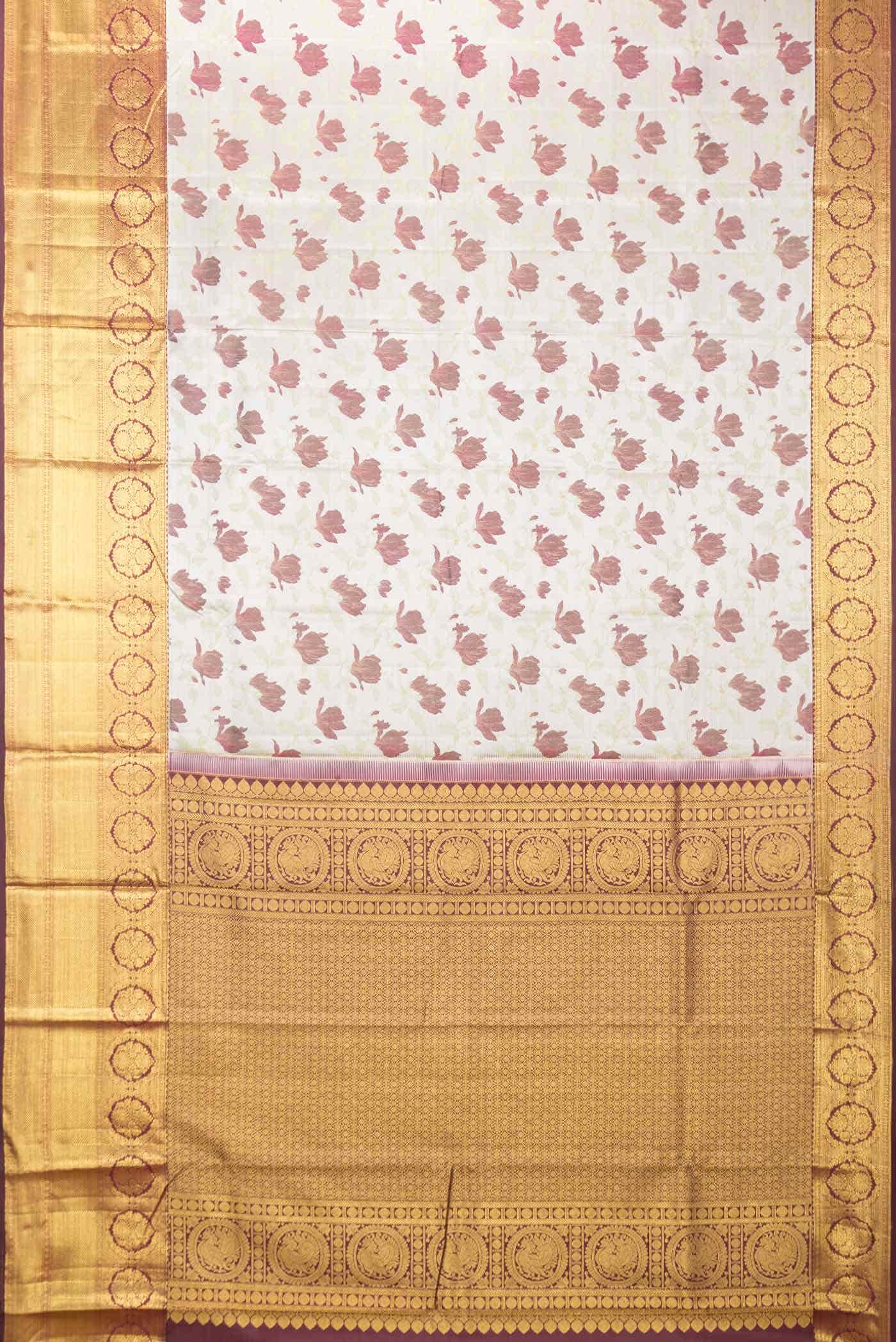 Grey Kanchipuram Silk Saree