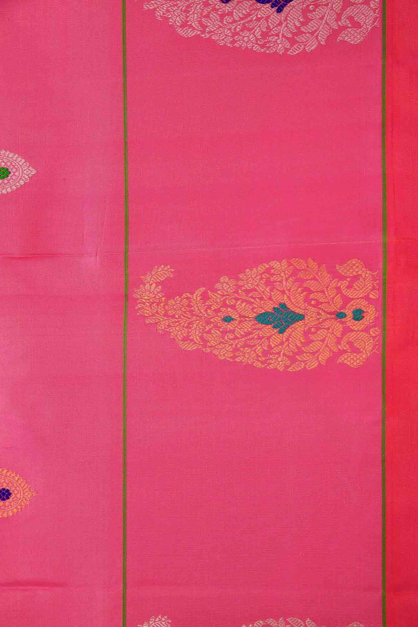 Pink Dual Tone Paithani Silk Saree