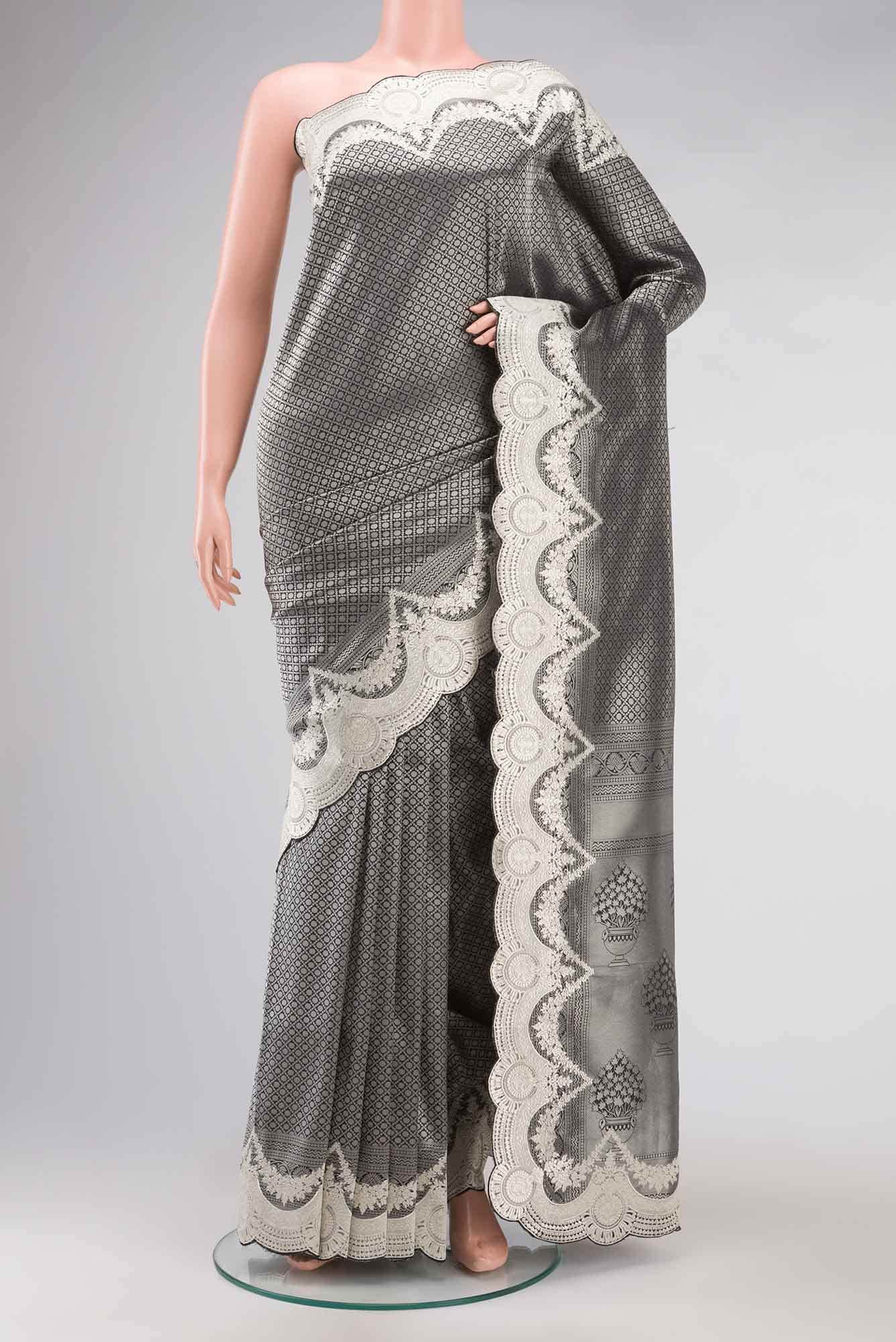 Black Banarasi Silk Saree