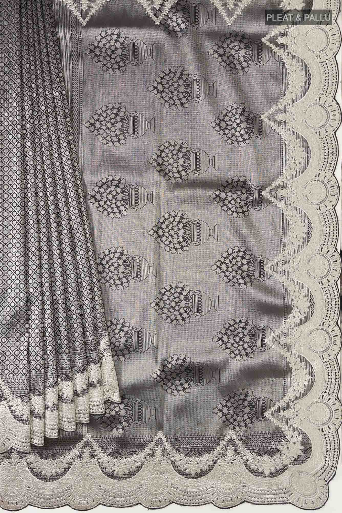 Black Banarasi Silk Saree