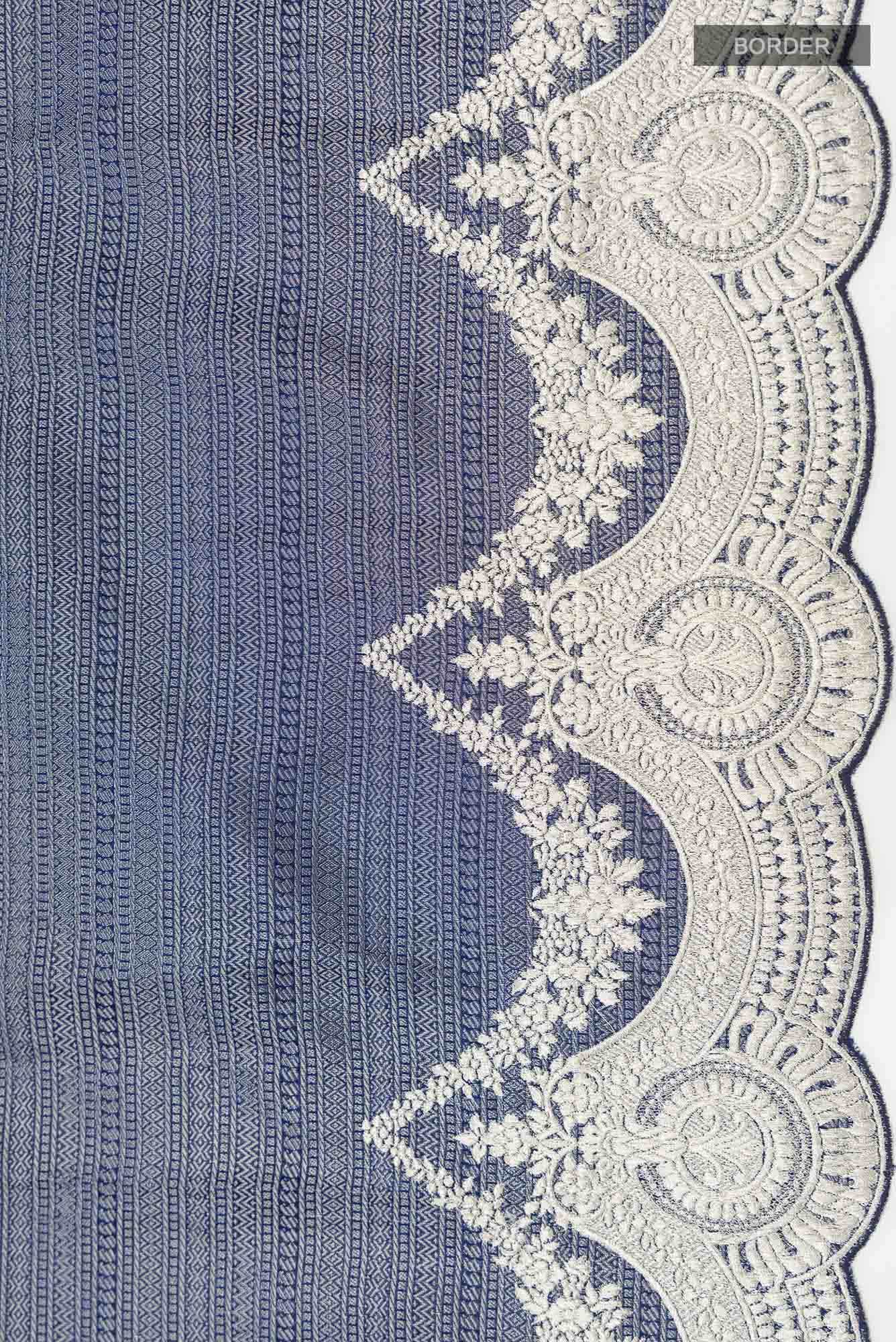 Blue Banarasi Silk Saree