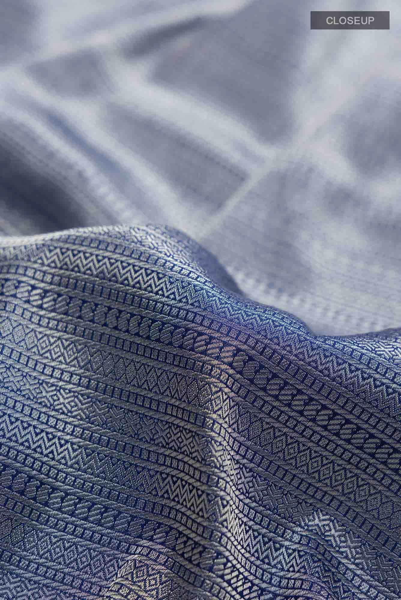 Blue Banarasi Silk Saree