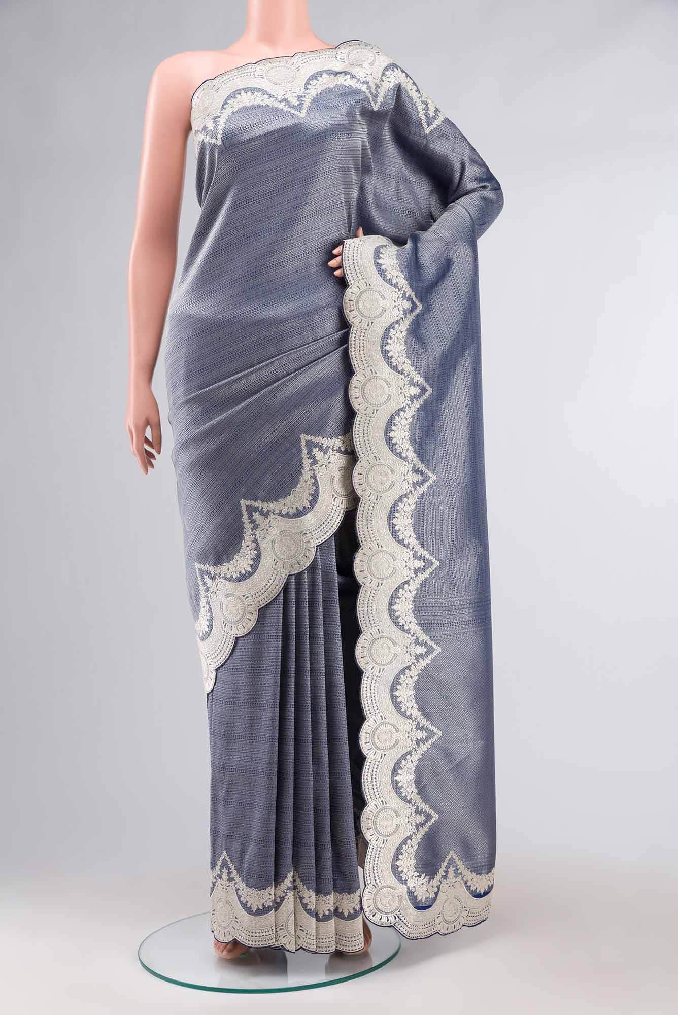 Blue Banarasi Silk Saree