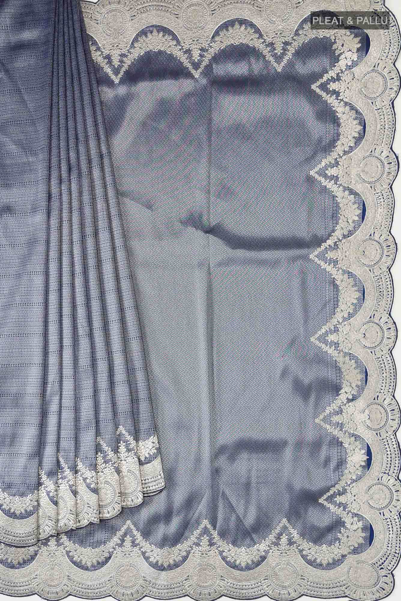 Blue Banarasi Silk Saree