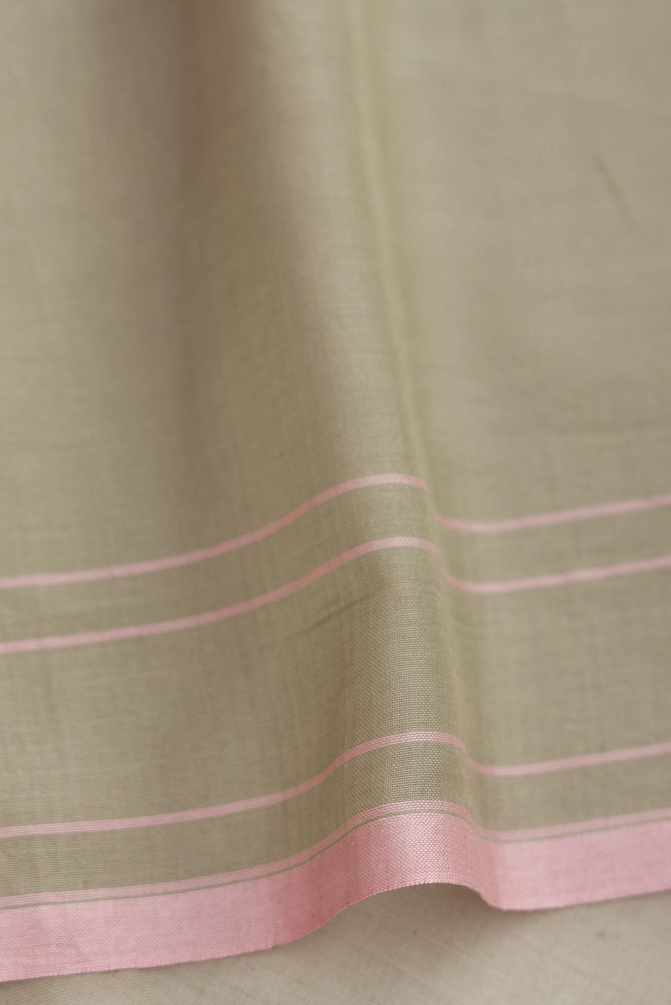 Pure Silk Pure Zari Grey Dual Tone Banarasi Cotton Saree