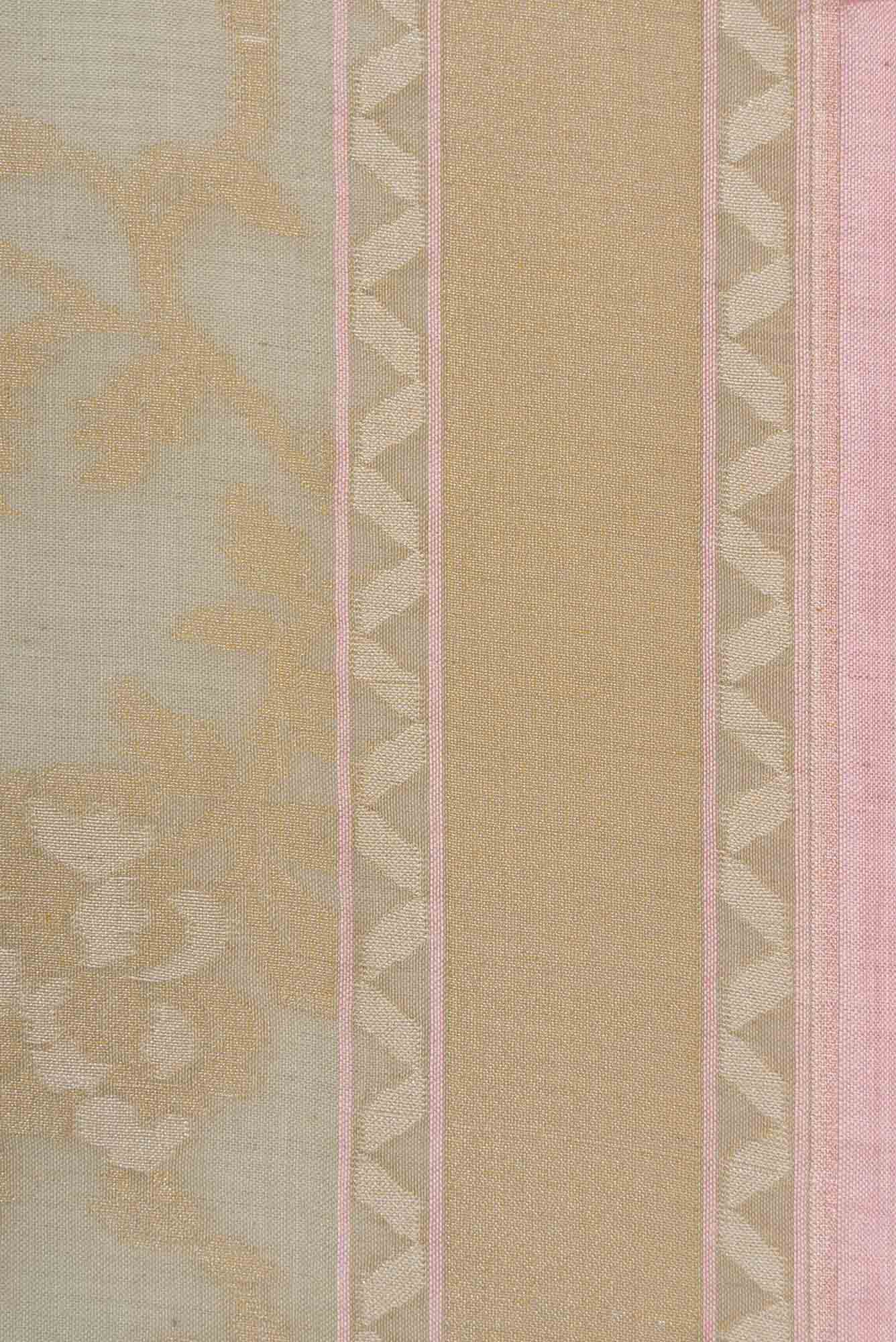 Pure Silk Pure Zari Grey Dual Tone Banarasi Cotton Saree