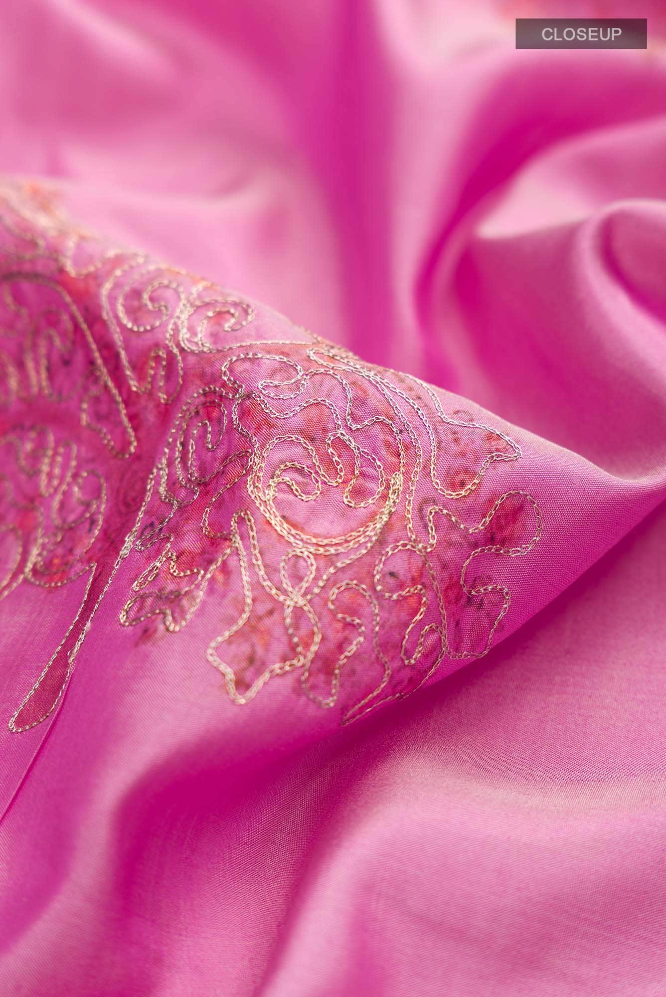 Pink Bangalore Silk Saree