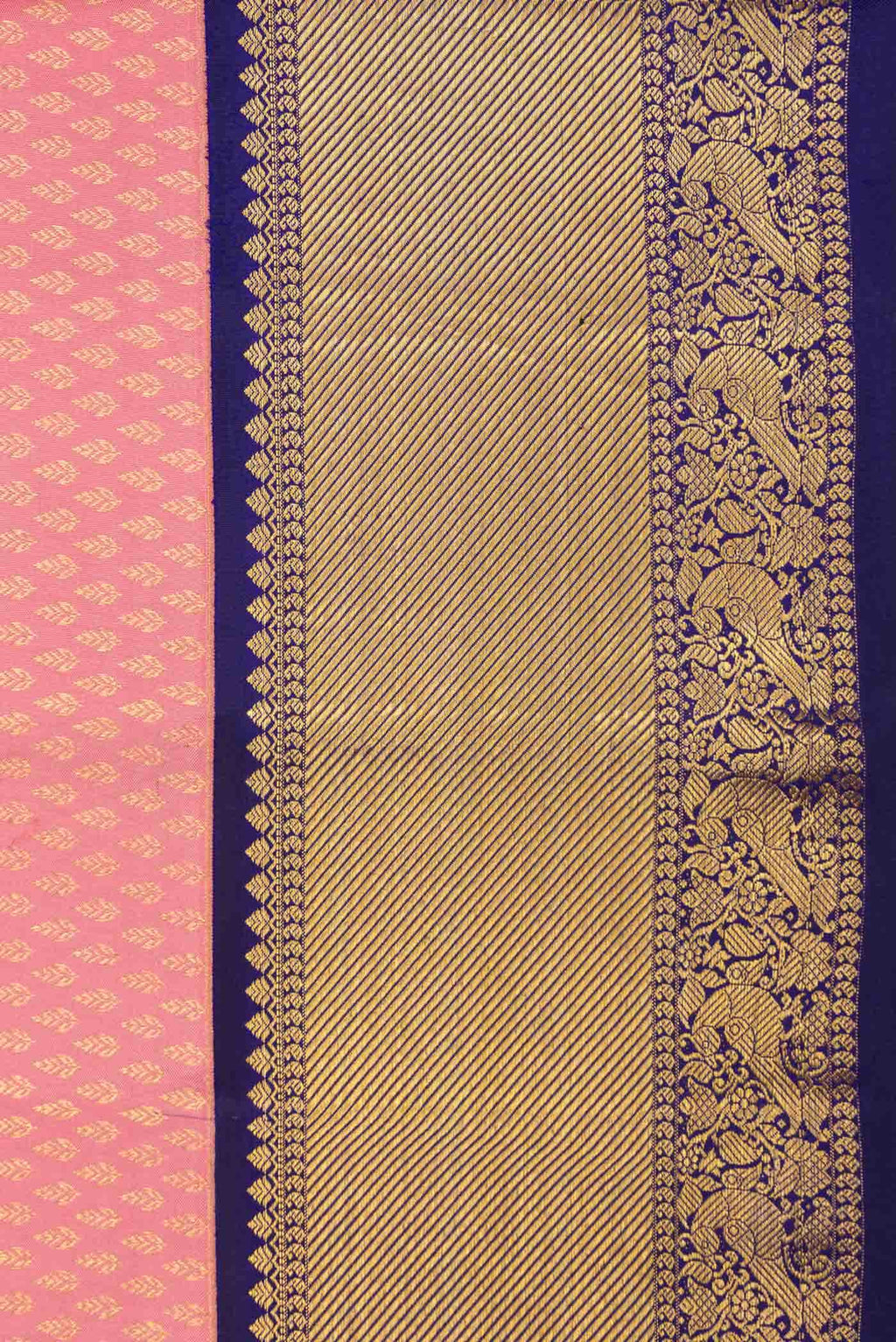 Pink Dual Tone Kanchipuram Silk Saree