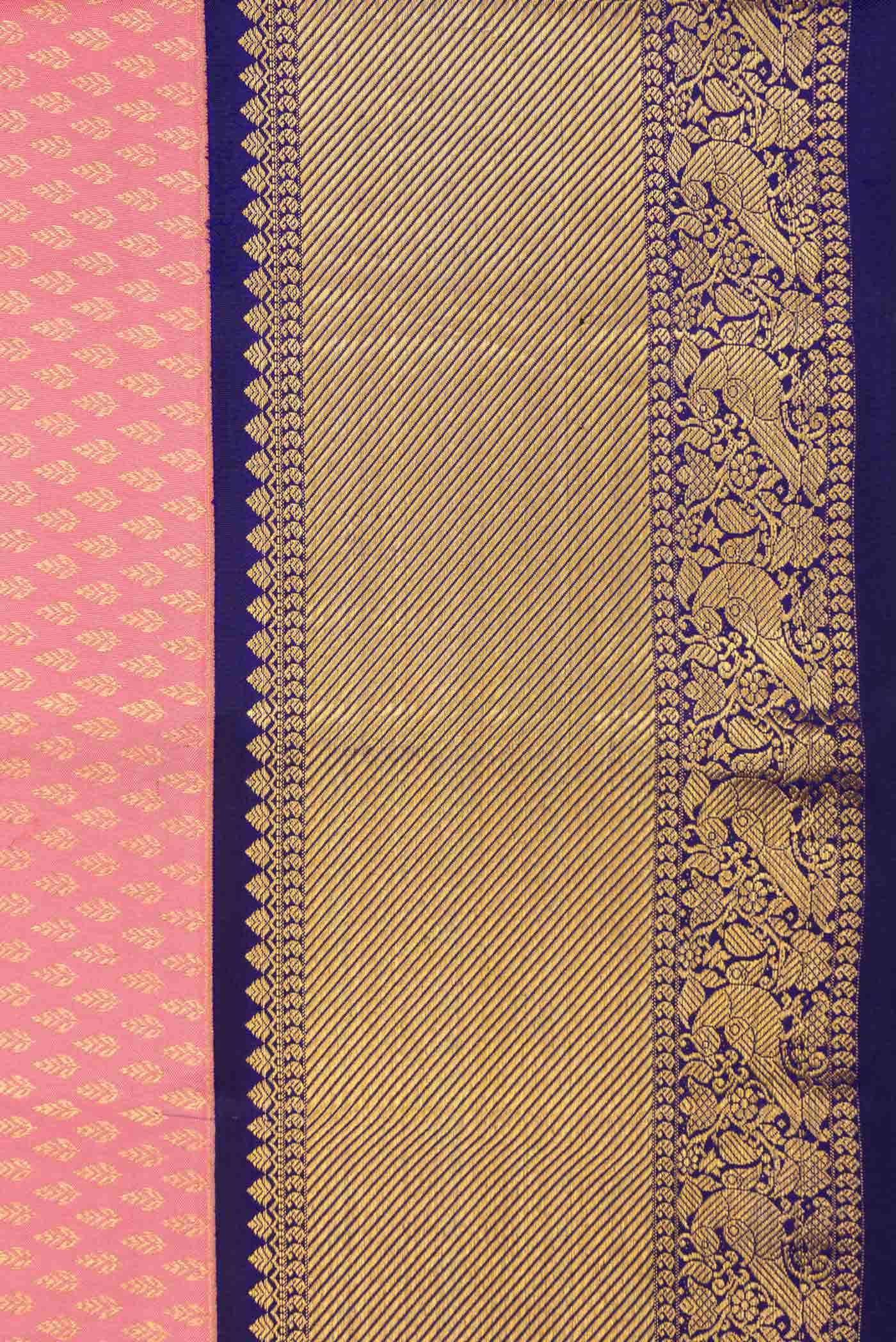 Pink Dual Tone Kanchipuram Silk Saree