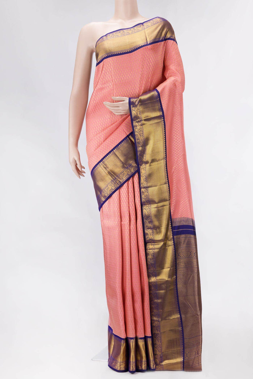 Pink Dual Tone Kanchipuram Silk Saree