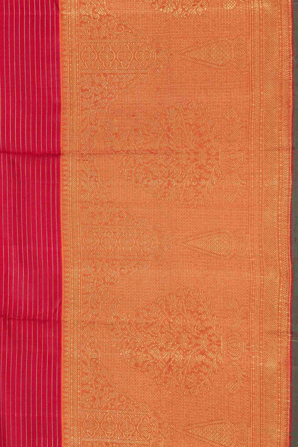 Pure Silk Pure Zari Maroon Dual Tone Kanchipuram Saree