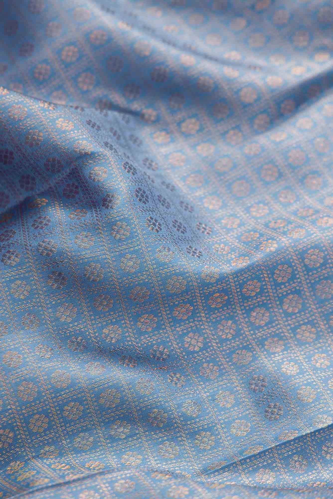 Blue Dual Tone Kanchipuram Silk Saree