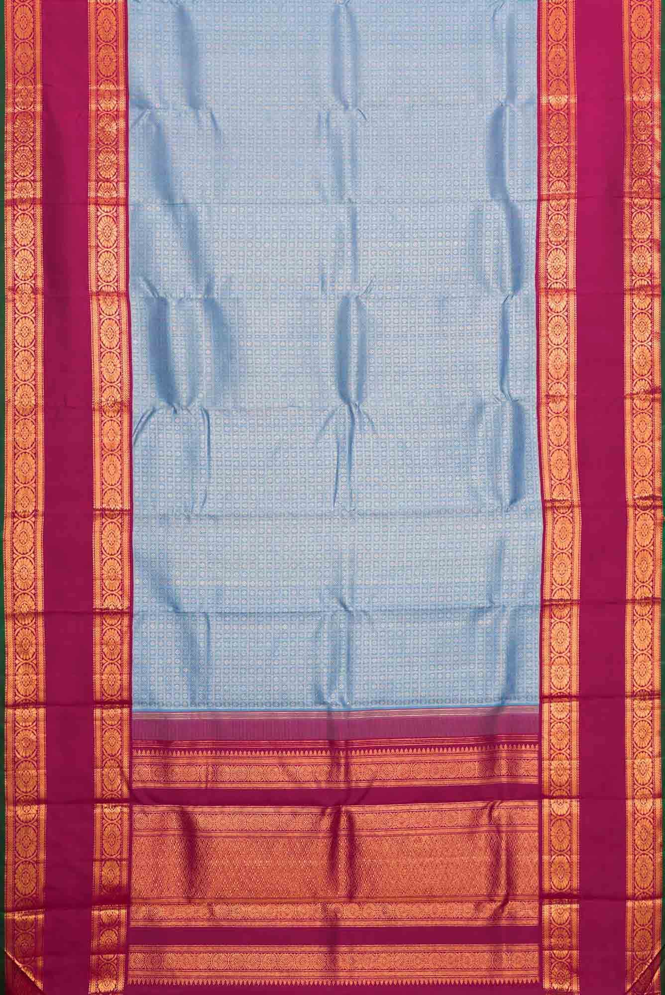 Blue Dual Tone Kanchipuram Silk Saree