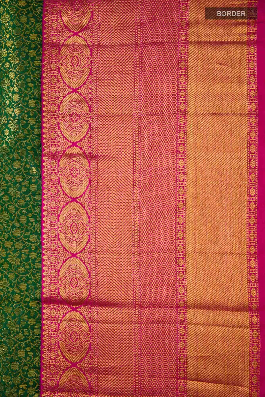 Green Dual Tone Kanchipuram Silk Saree