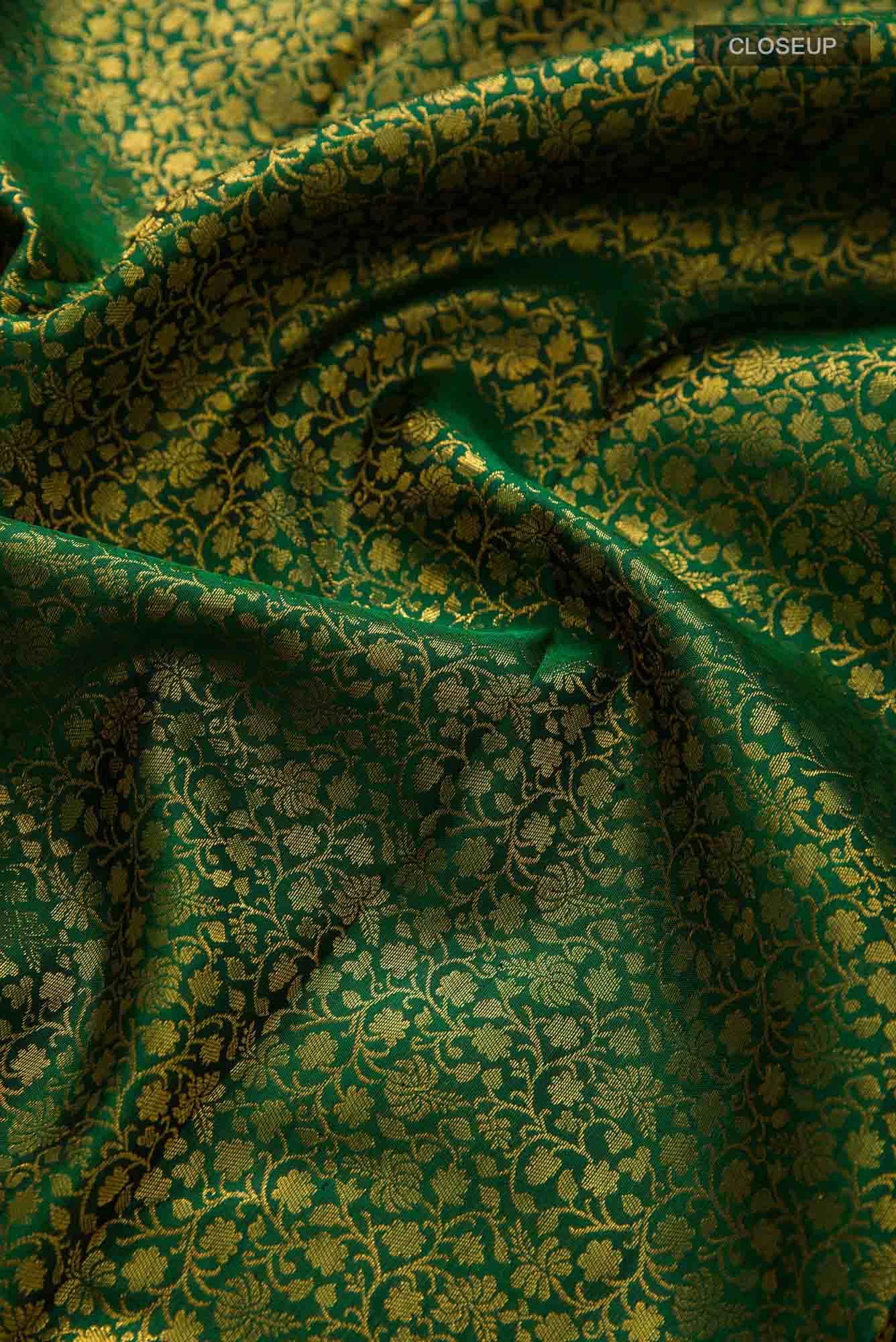 Green Dual Tone Kanchipuram Silk Saree