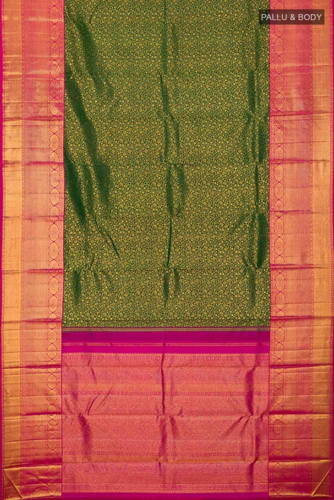 Green Dual Tone Kanchipuram Silk Saree