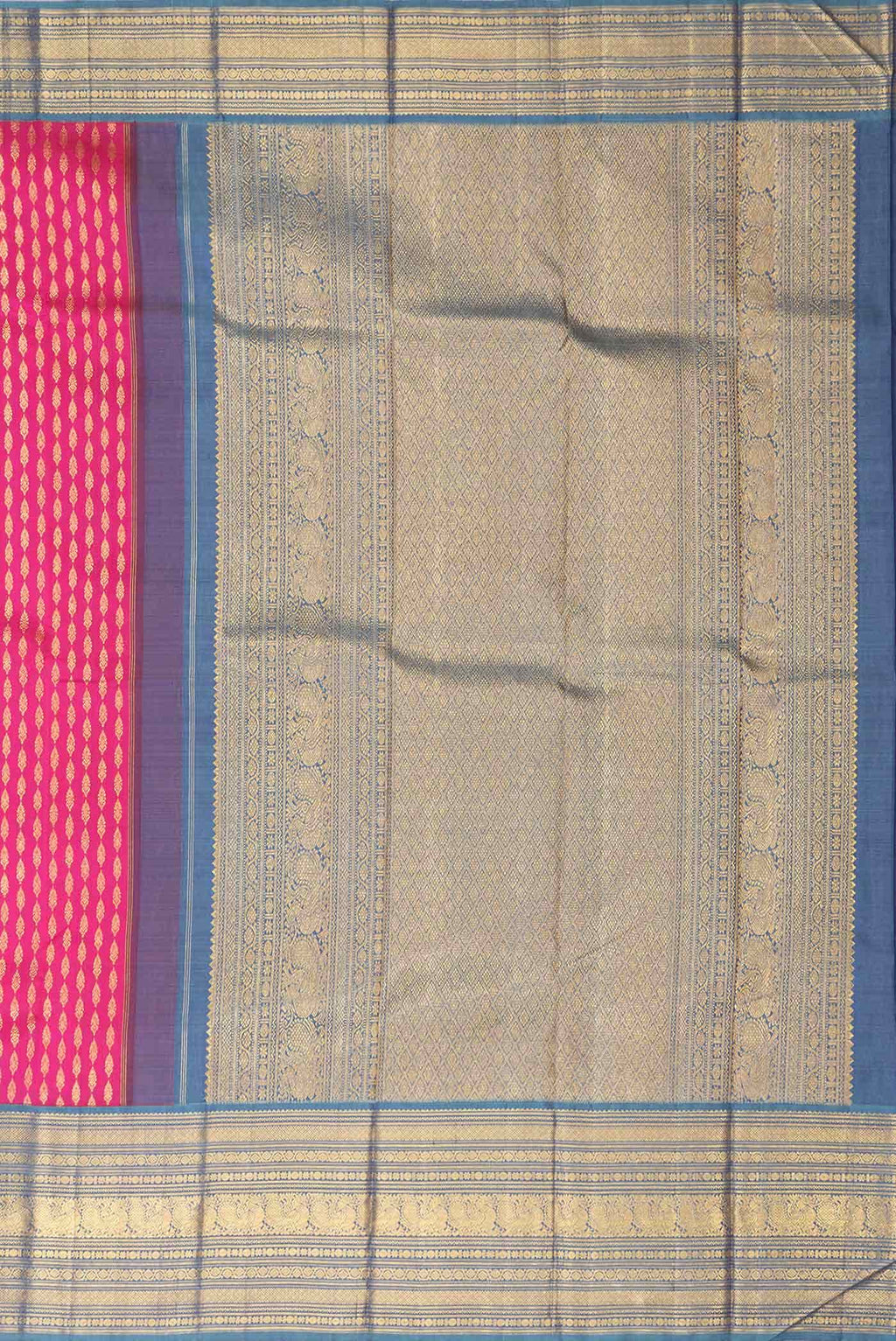Pink Dual Tone Kanchipuram Silk Saree