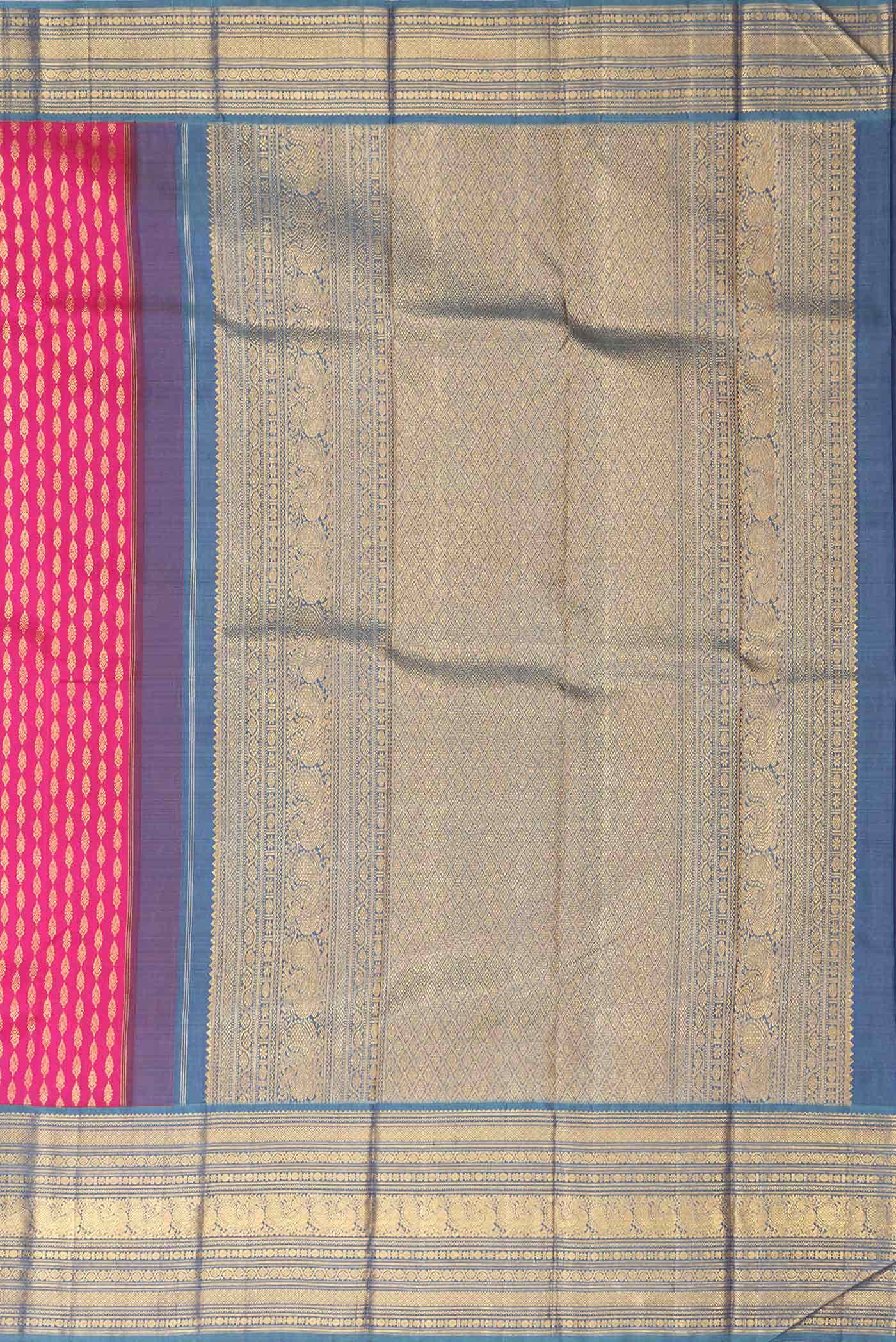 Pink Dual Tone Kanchipuram Silk Saree