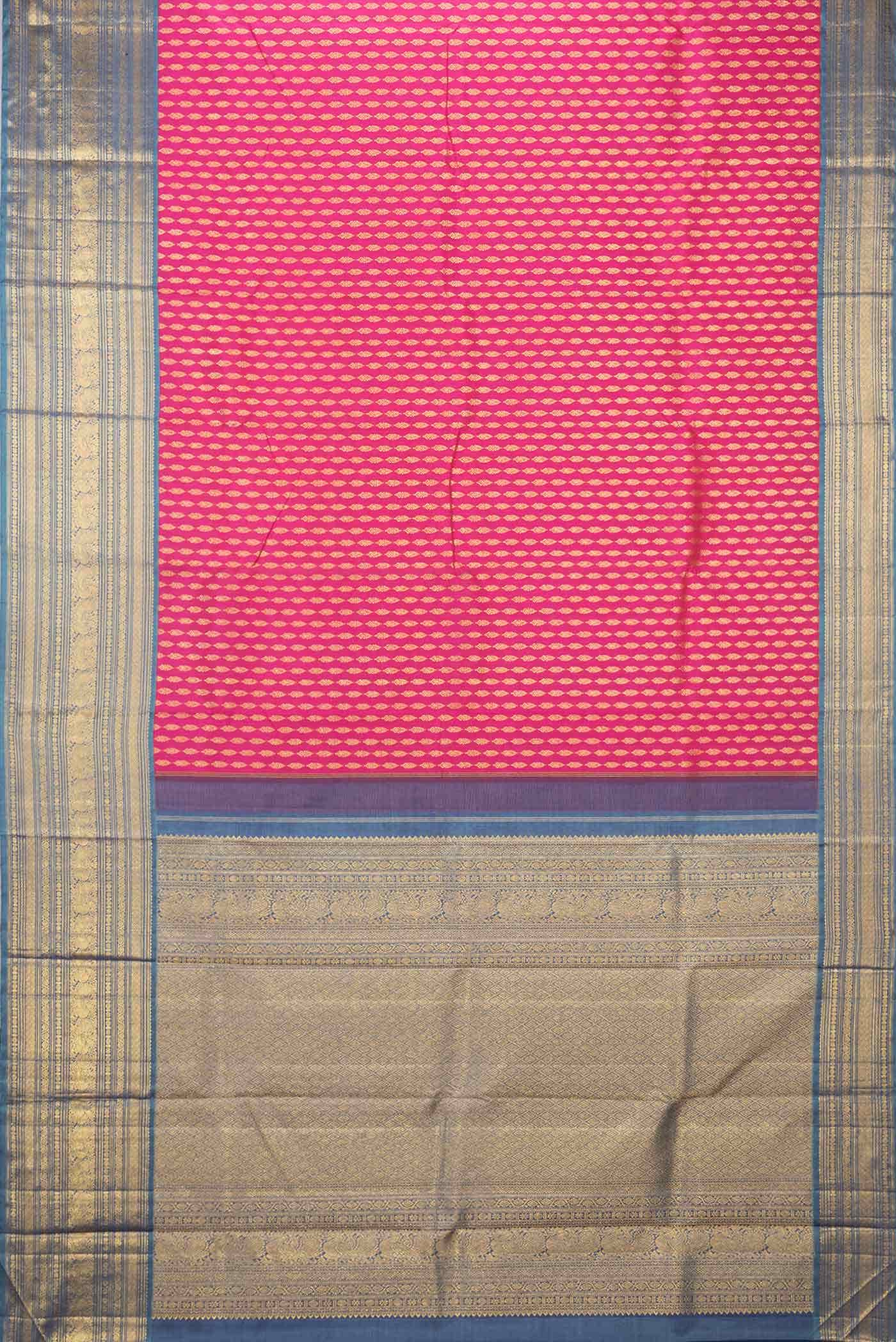 Pink Dual Tone Kanchipuram Silk Saree