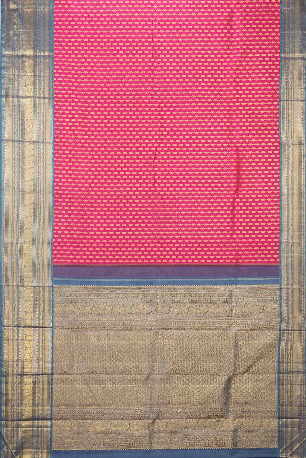 Pink Dual Tone Kanchipuram Silk Saree