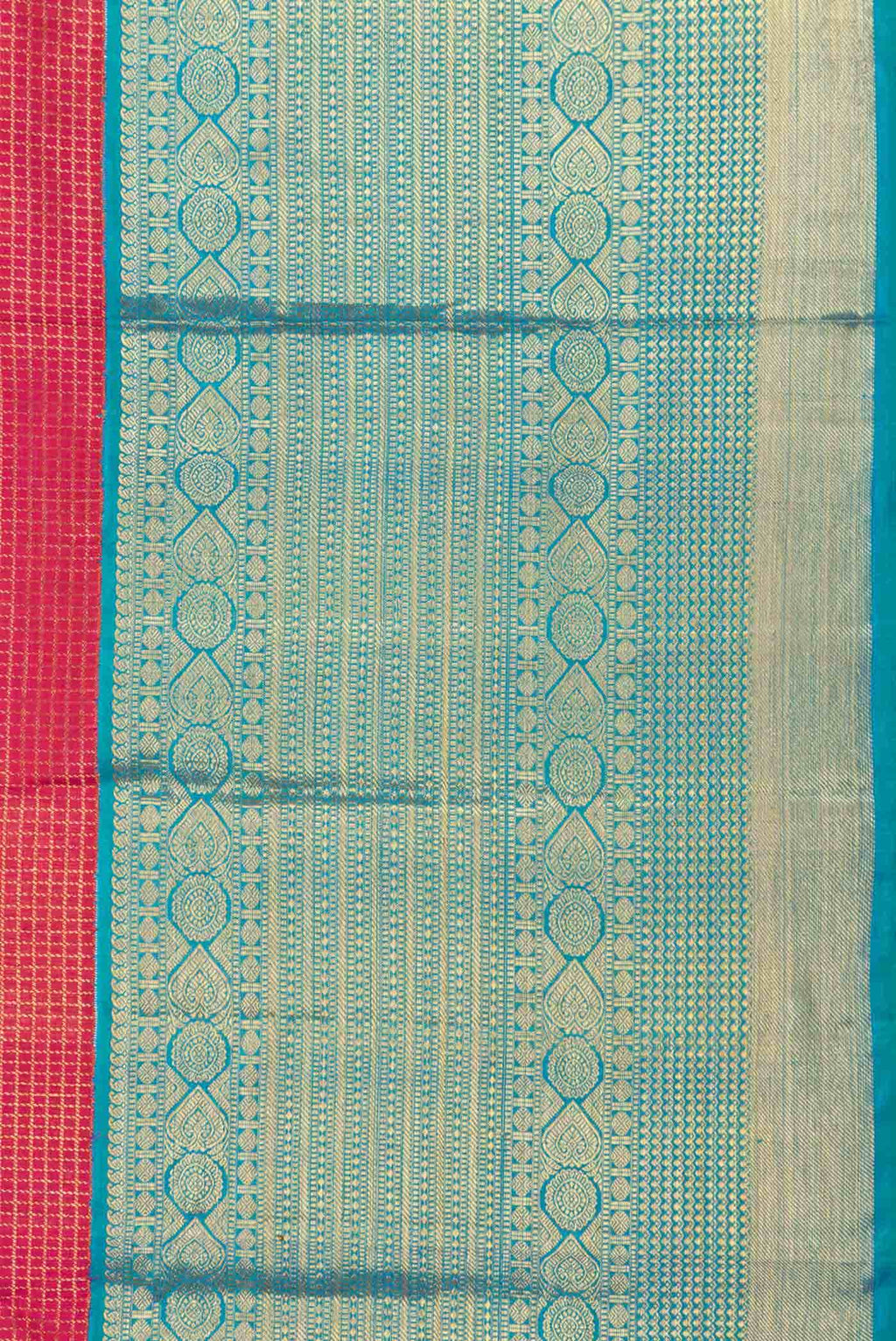 Dark Pink Dual Tone Kanchipuram Silk Saree