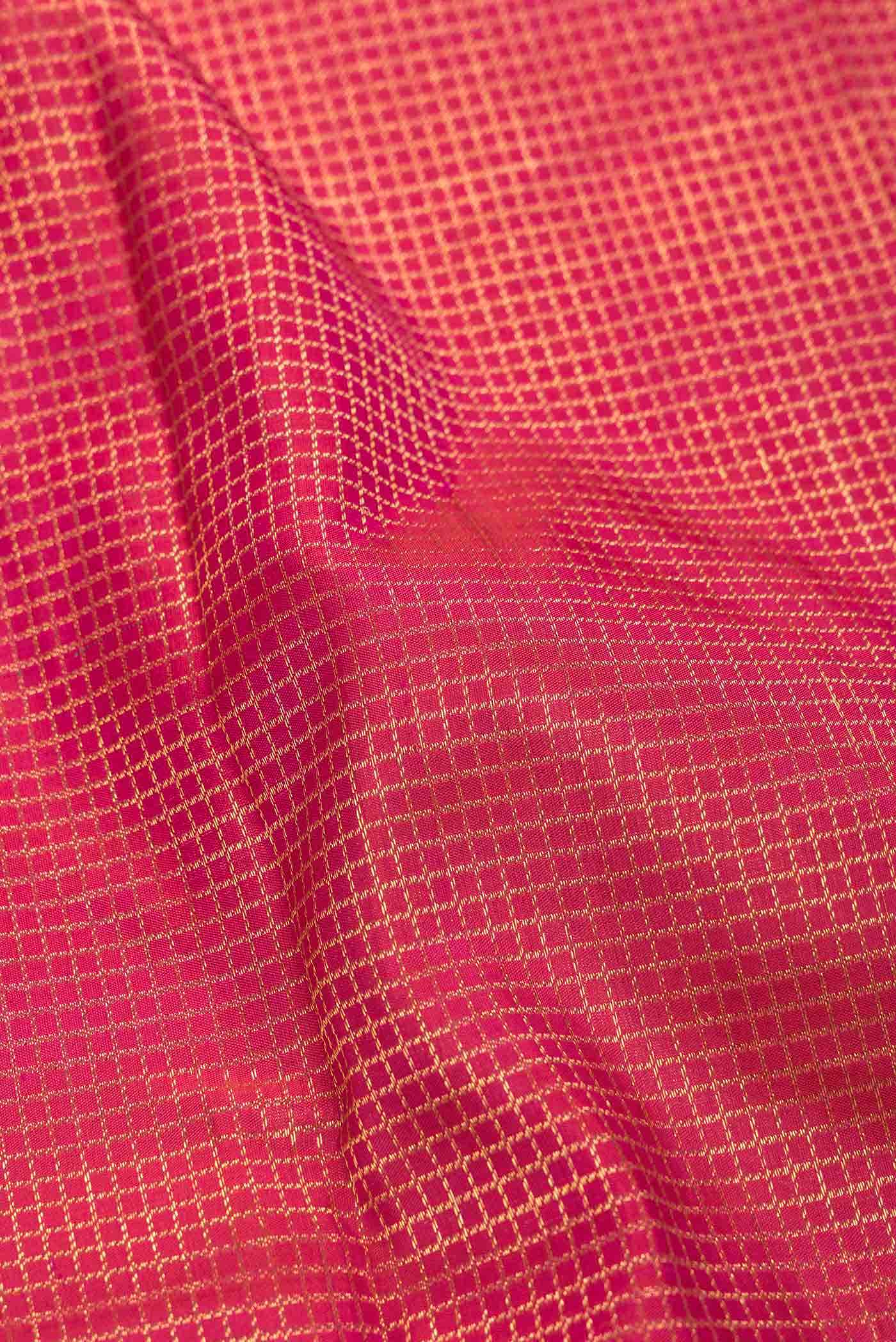 Dark Pink Dual Tone Kanchipuram Silk Saree