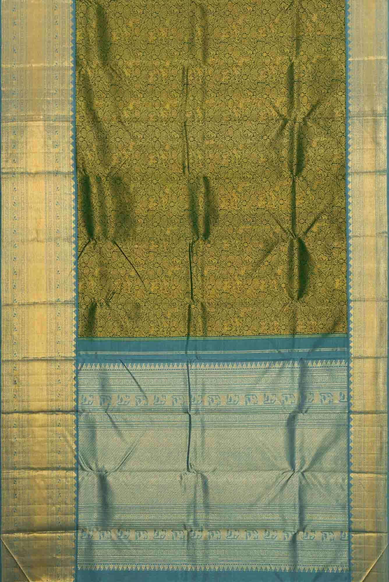 Green Dual Tone Kanchipuram Silk Saree