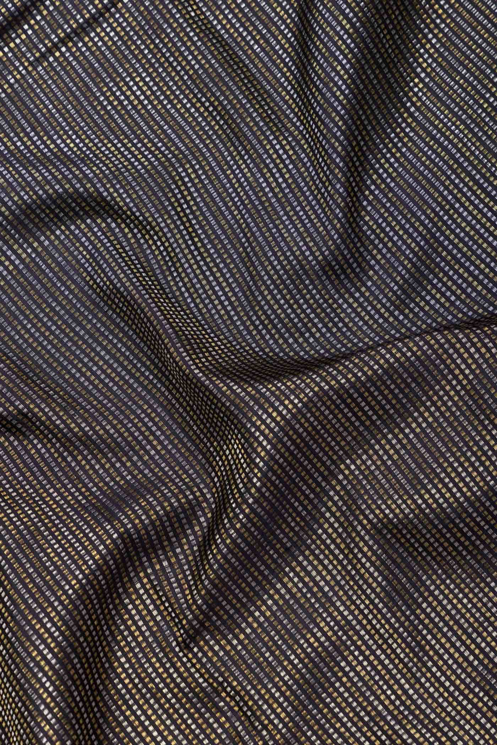 Pure Silk Pure Zari Black Dual Tone Kanchipuram Saree