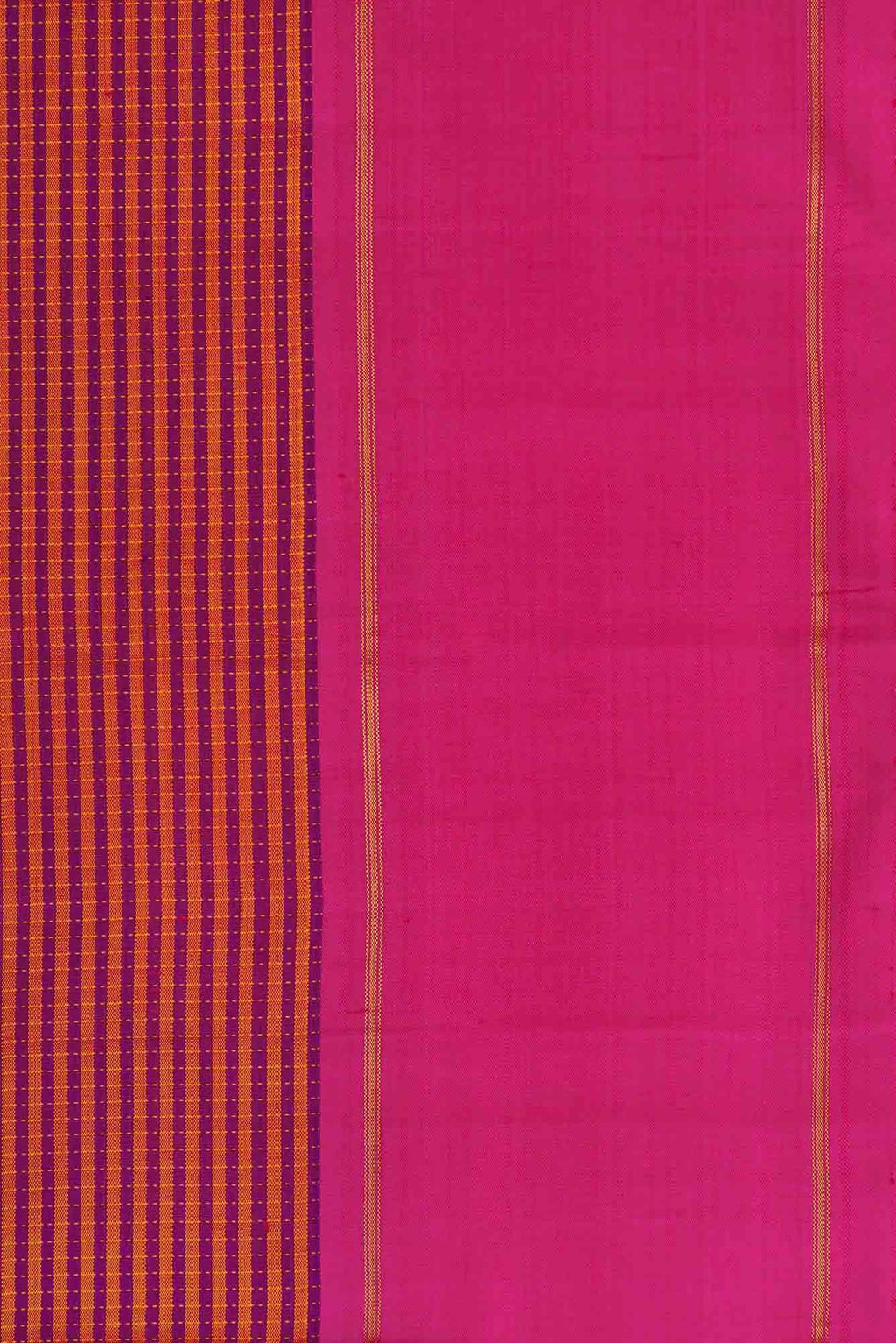 Pure Silk Pure Zari Orange and Pink Dual Tone Kanchipuram Saree