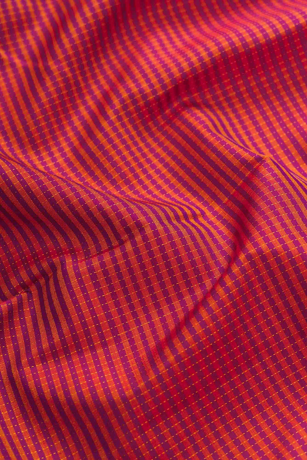 Pure Silk Pure Zari Orange and Pink Dual Tone Kanchipuram Saree