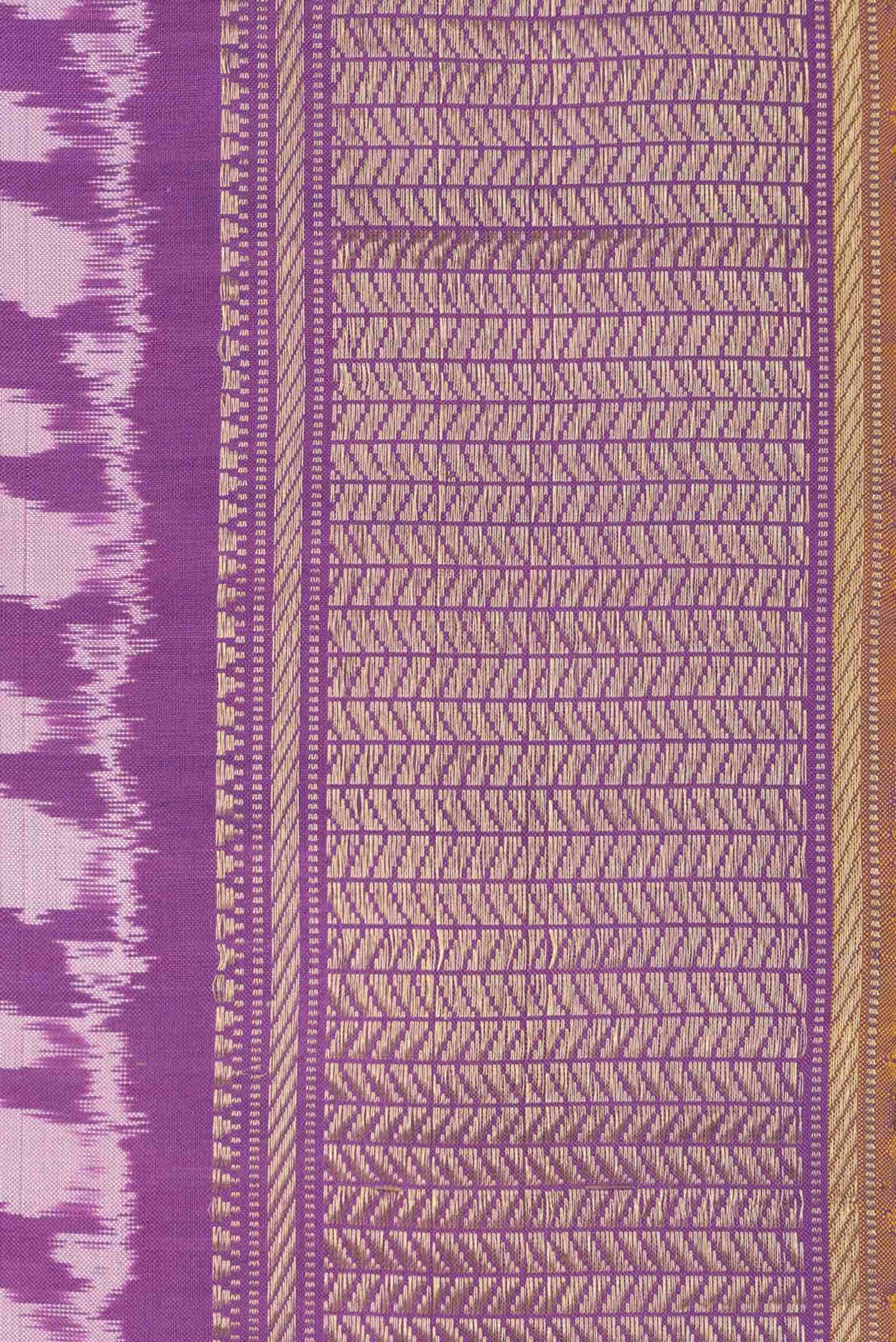 Lavender Double Ikat Saree