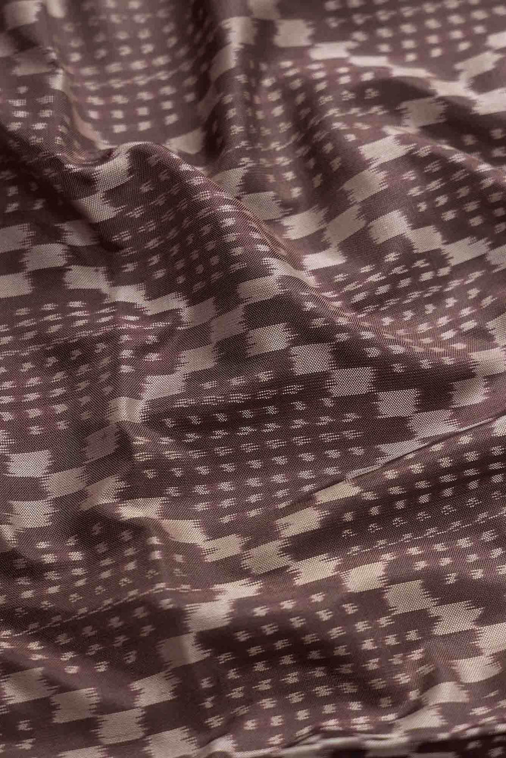 Brown Dual Tone Double Ikat Saree