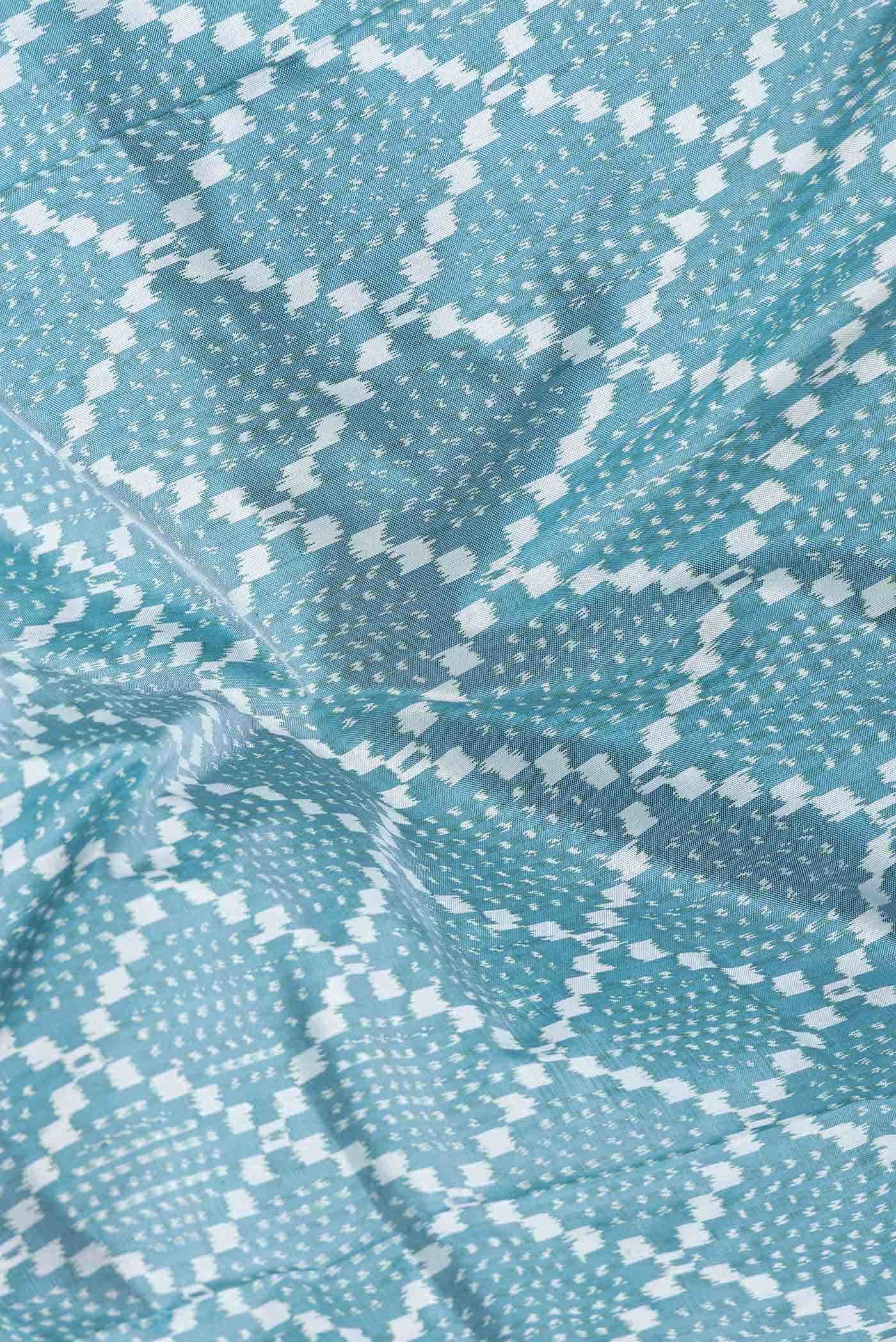 Grey Dual Tone Double Ikat Saree