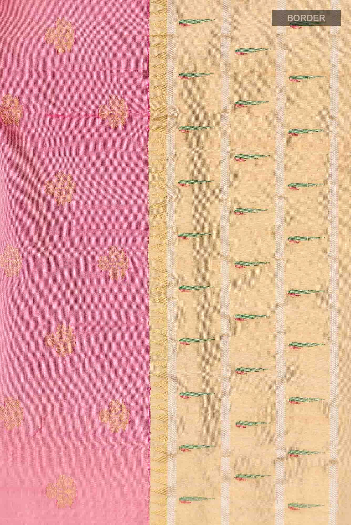 Pure Silk Pure Zari Pink Paithani Saree