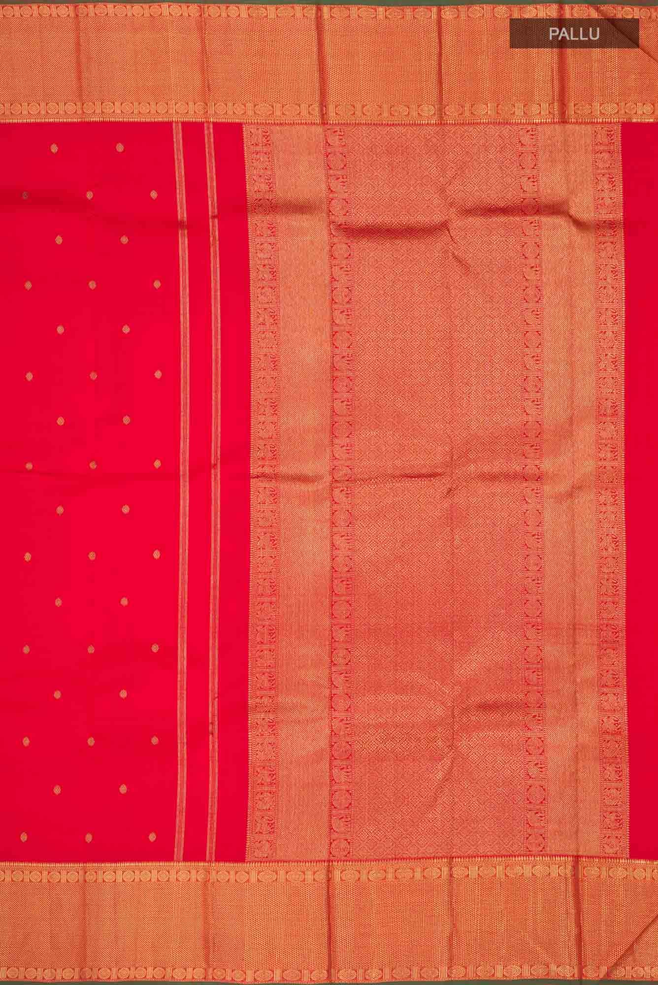 Pure Silk Pure Zari Red Kanchipuram Saree