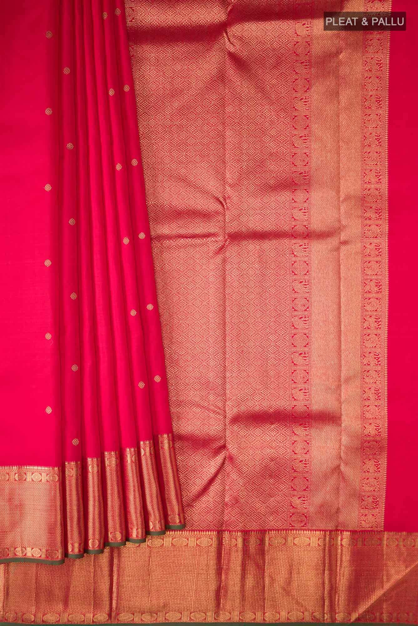Pure Silk Pure Zari Red Kanchipuram Saree