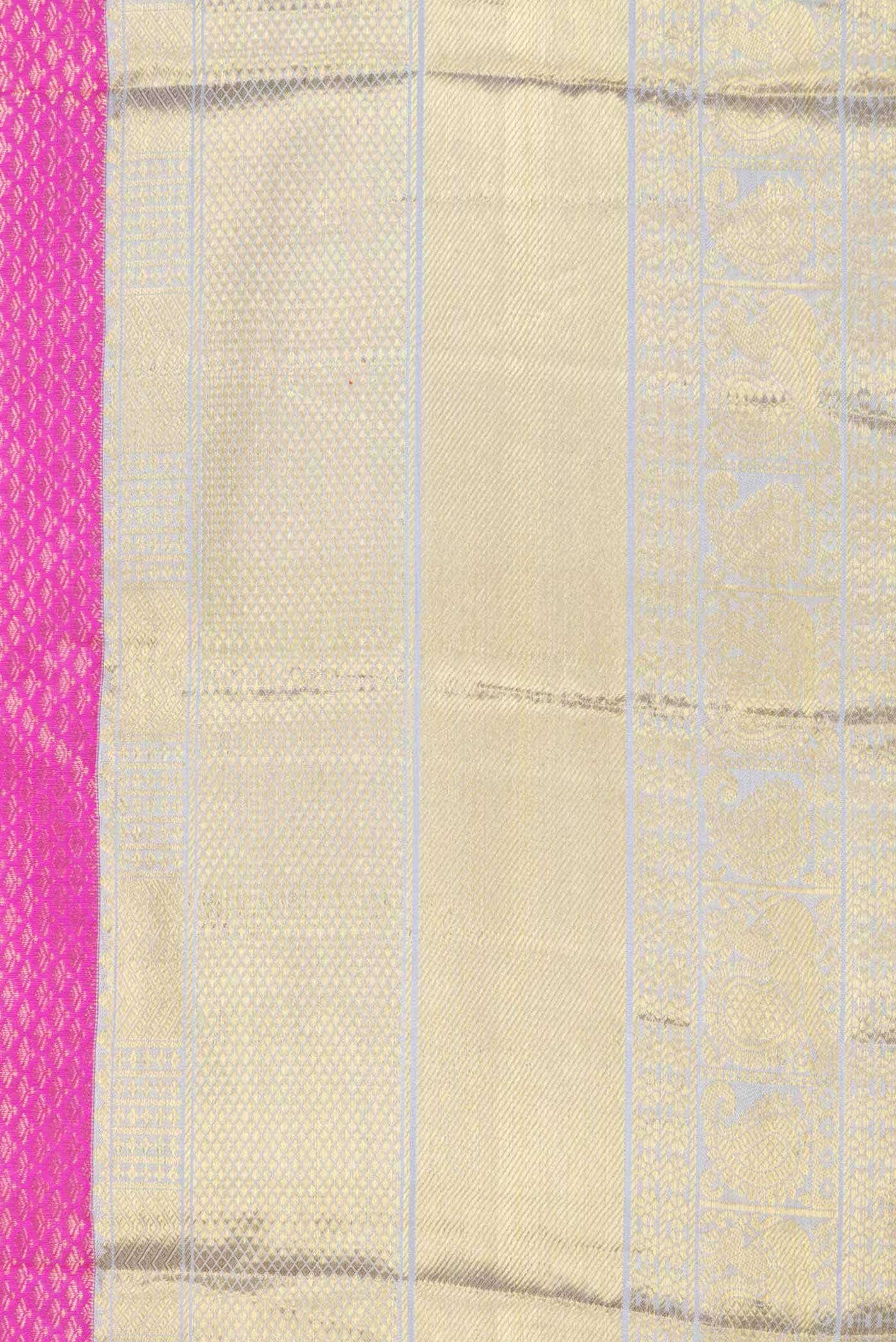 Pink Dual Tone Kanchipuram Silk Saree