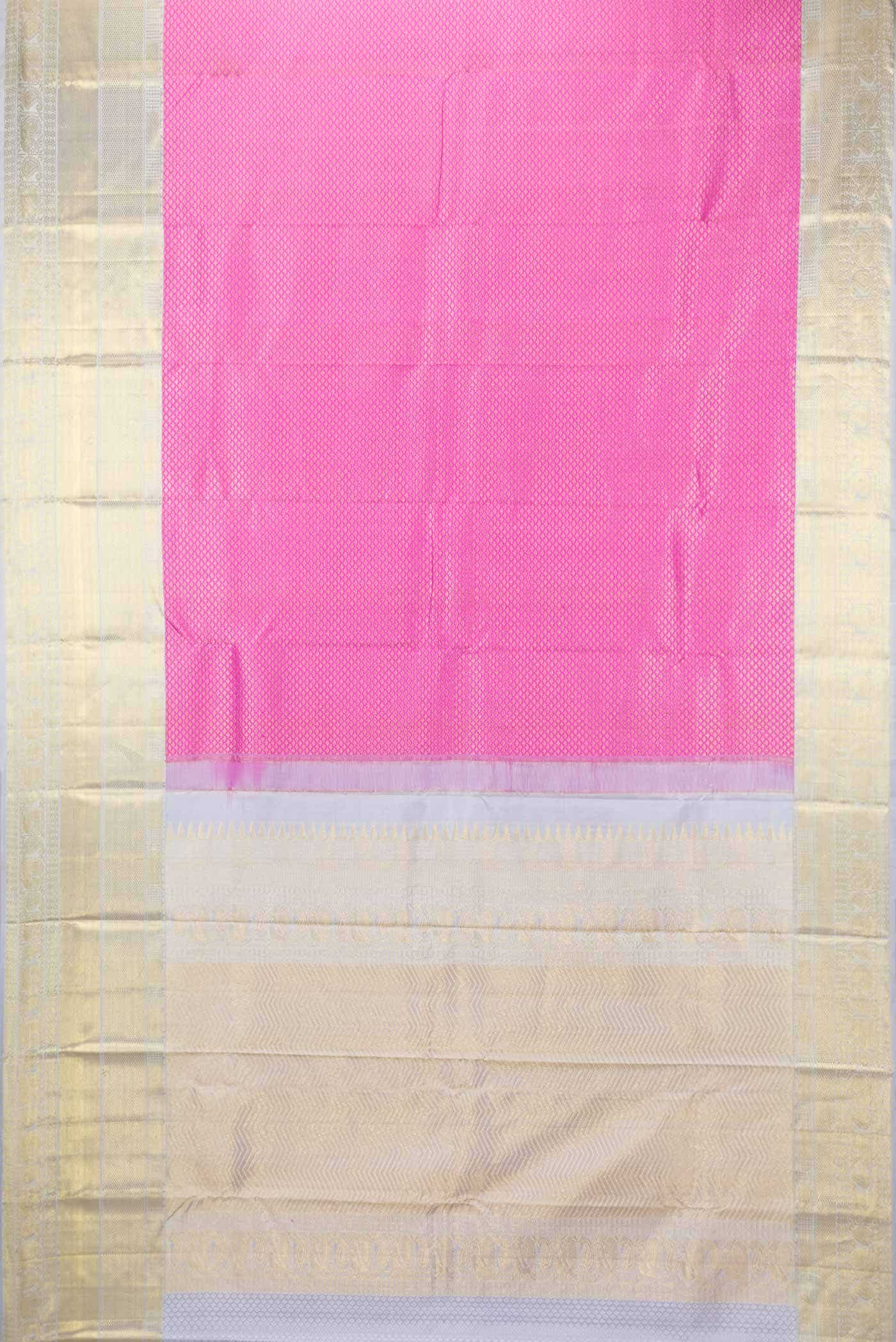 Pink Dual Tone Kanchipuram Silk Saree