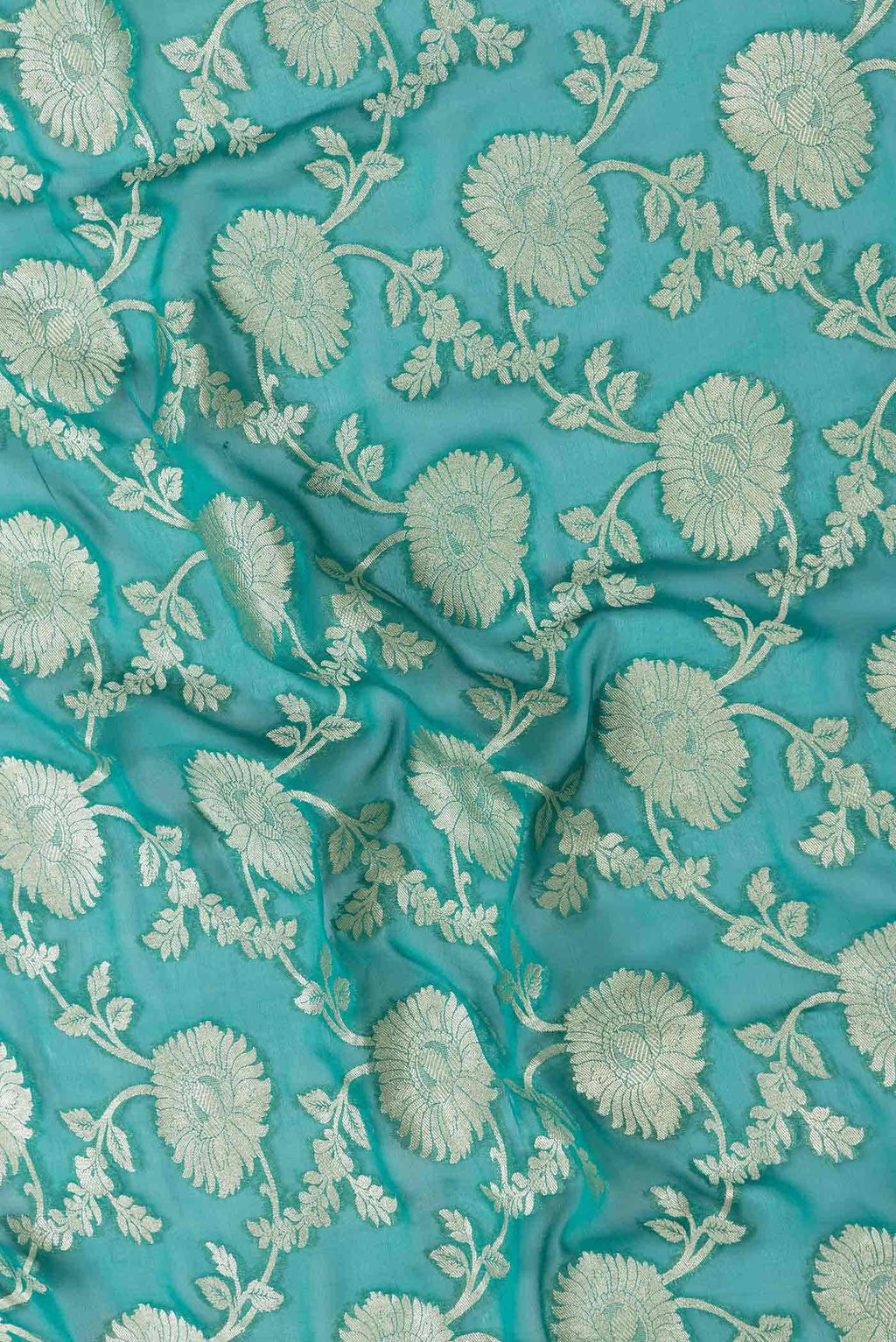 Green Dual Tone Banarasi Georgette Saree