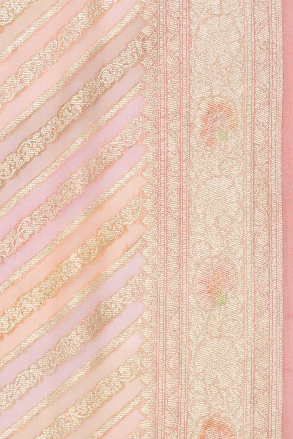 Pink Dual Tone Georgette Saree