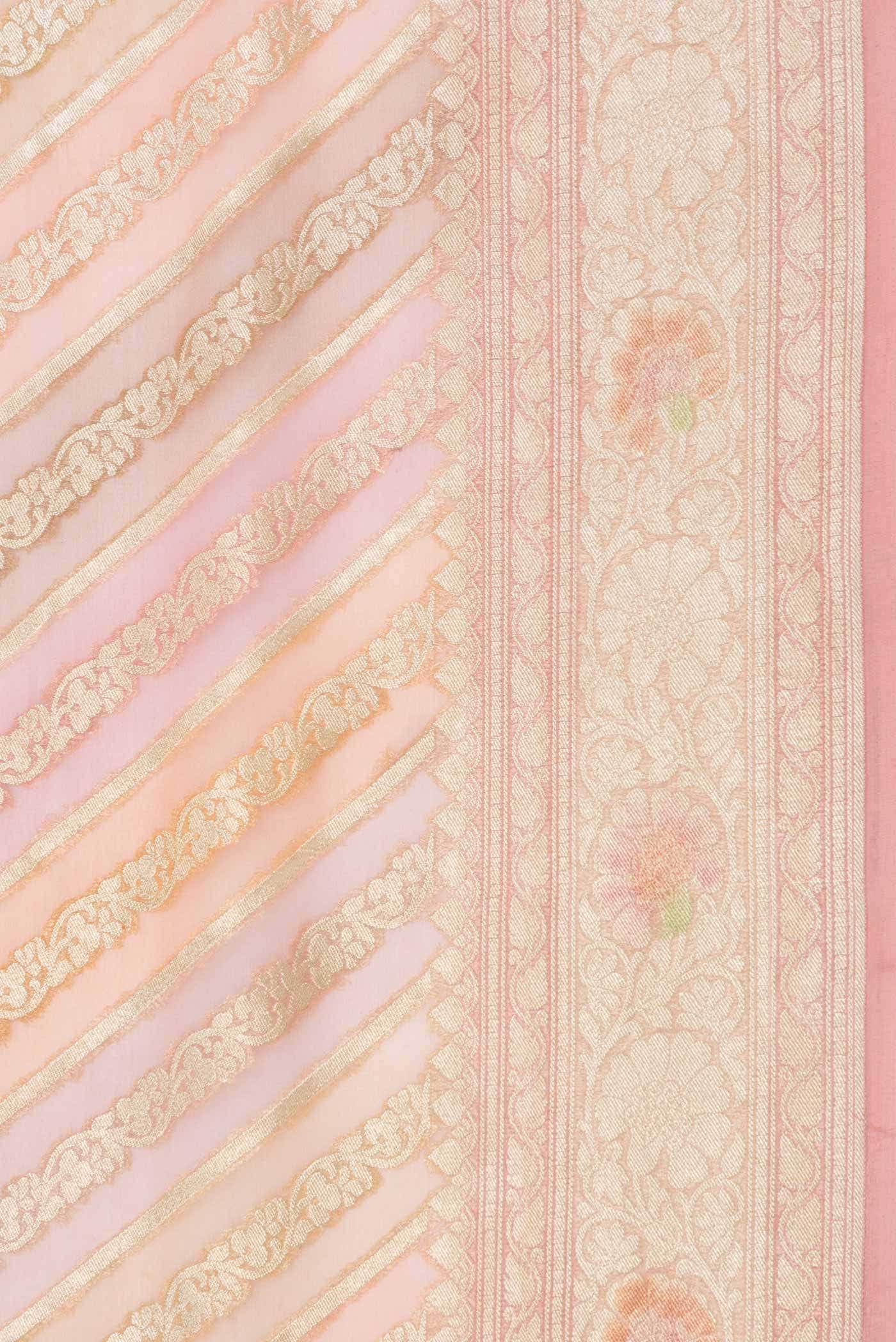 Pink Dual Tone Georgette Saree