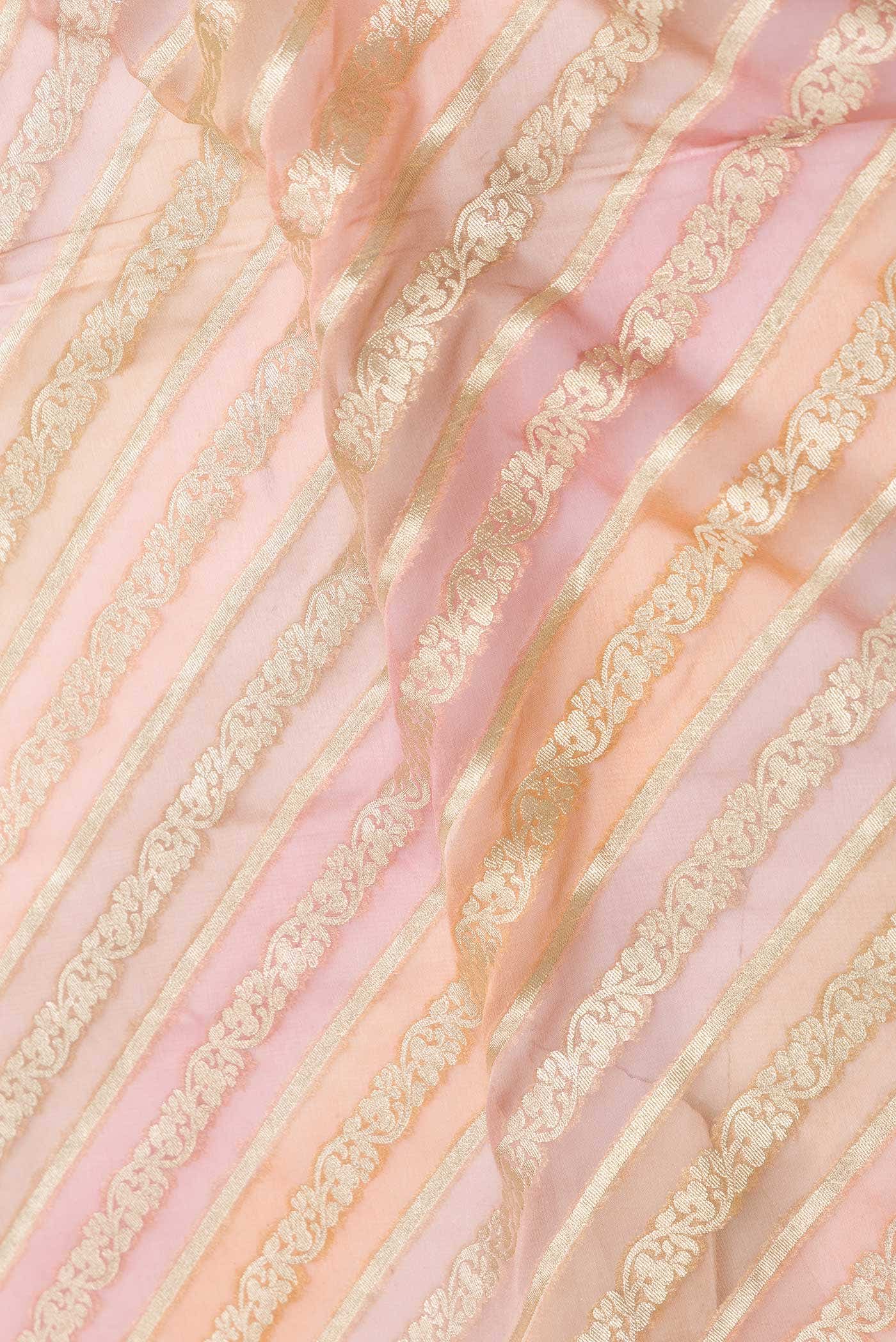 Pink Dual Tone Georgette Saree