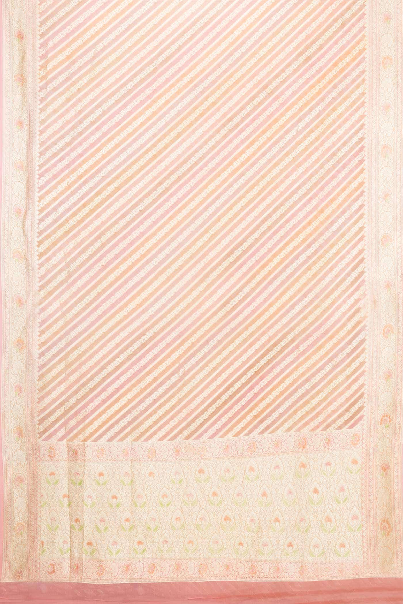 Pink Dual Tone Georgette Saree