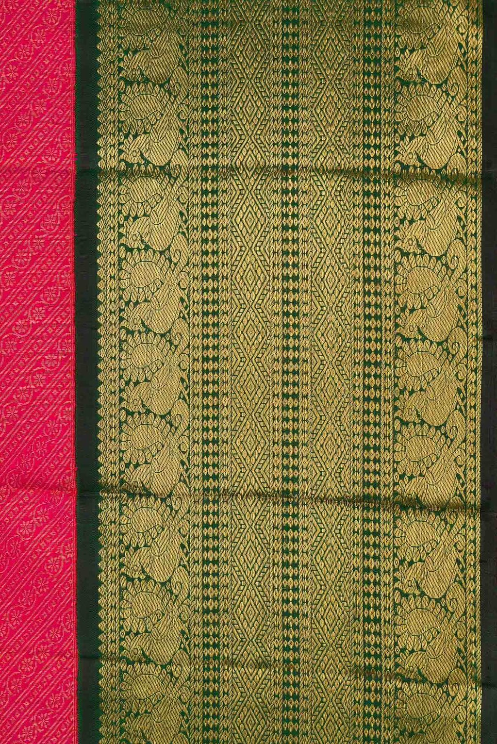 Pure Silk Pure Zari Pink Dual Tone Kanchipuram Saree