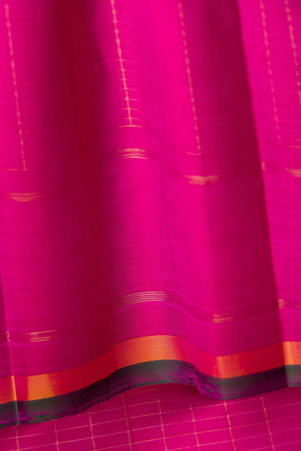 Pure Silk Pure Zari Pink Dual Tone Kanchipuram Saree