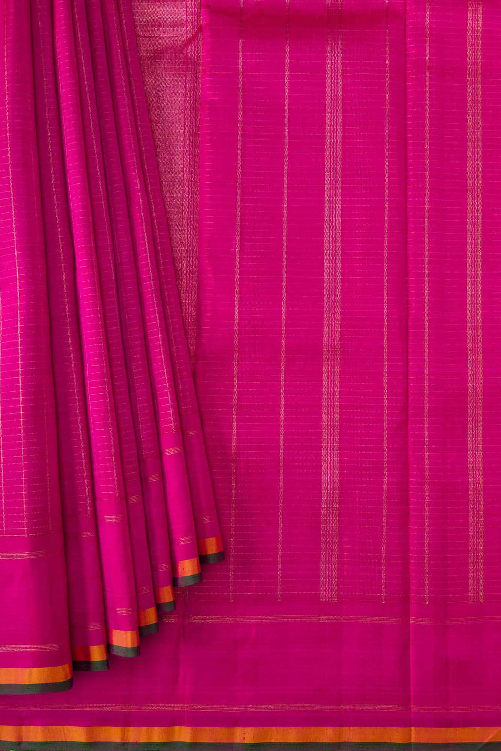 Pure Silk Pure Zari Pink Dual Tone Kanchipuram Saree